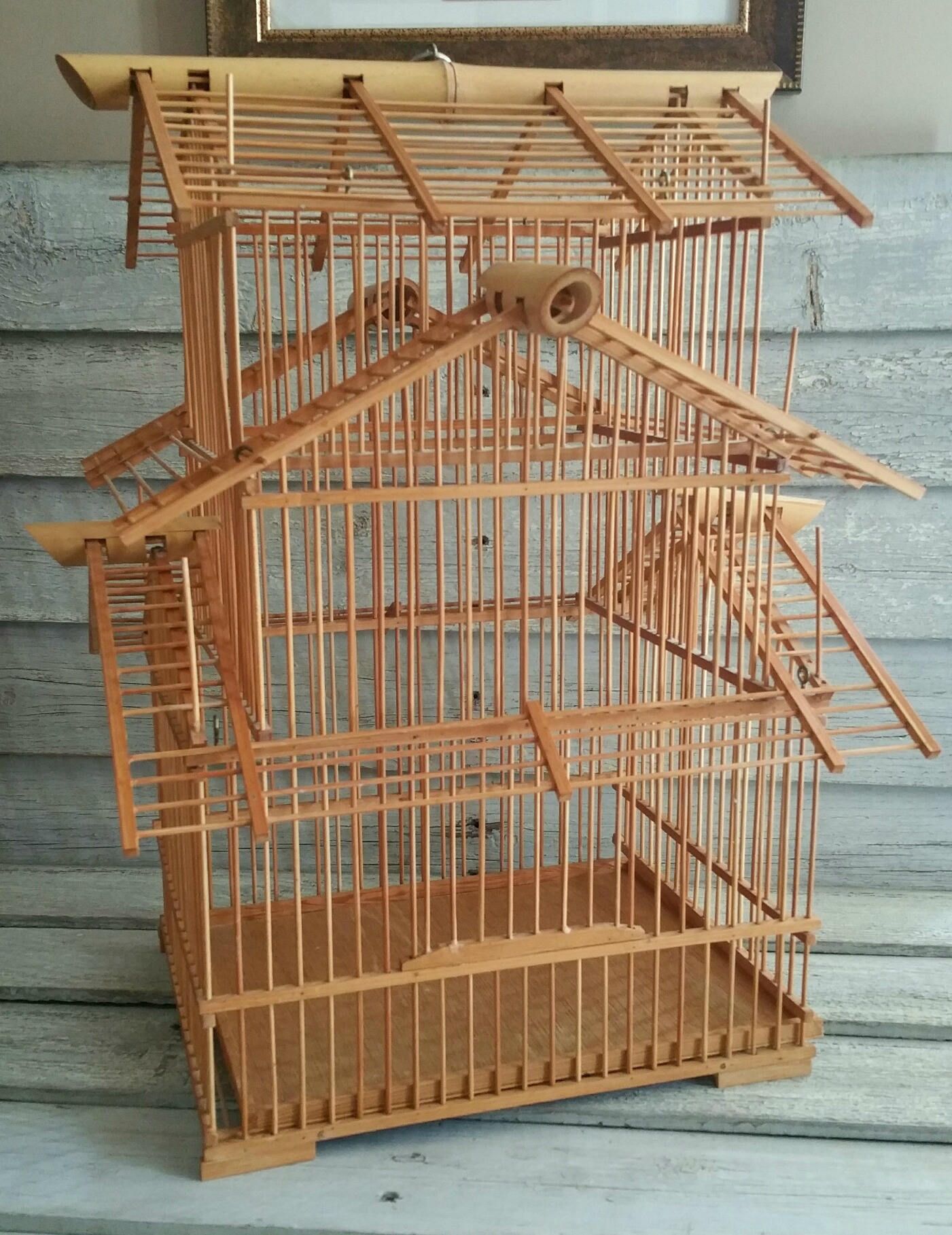Detail Chinese Bamboo Bird Cage For Sale Nomer 21