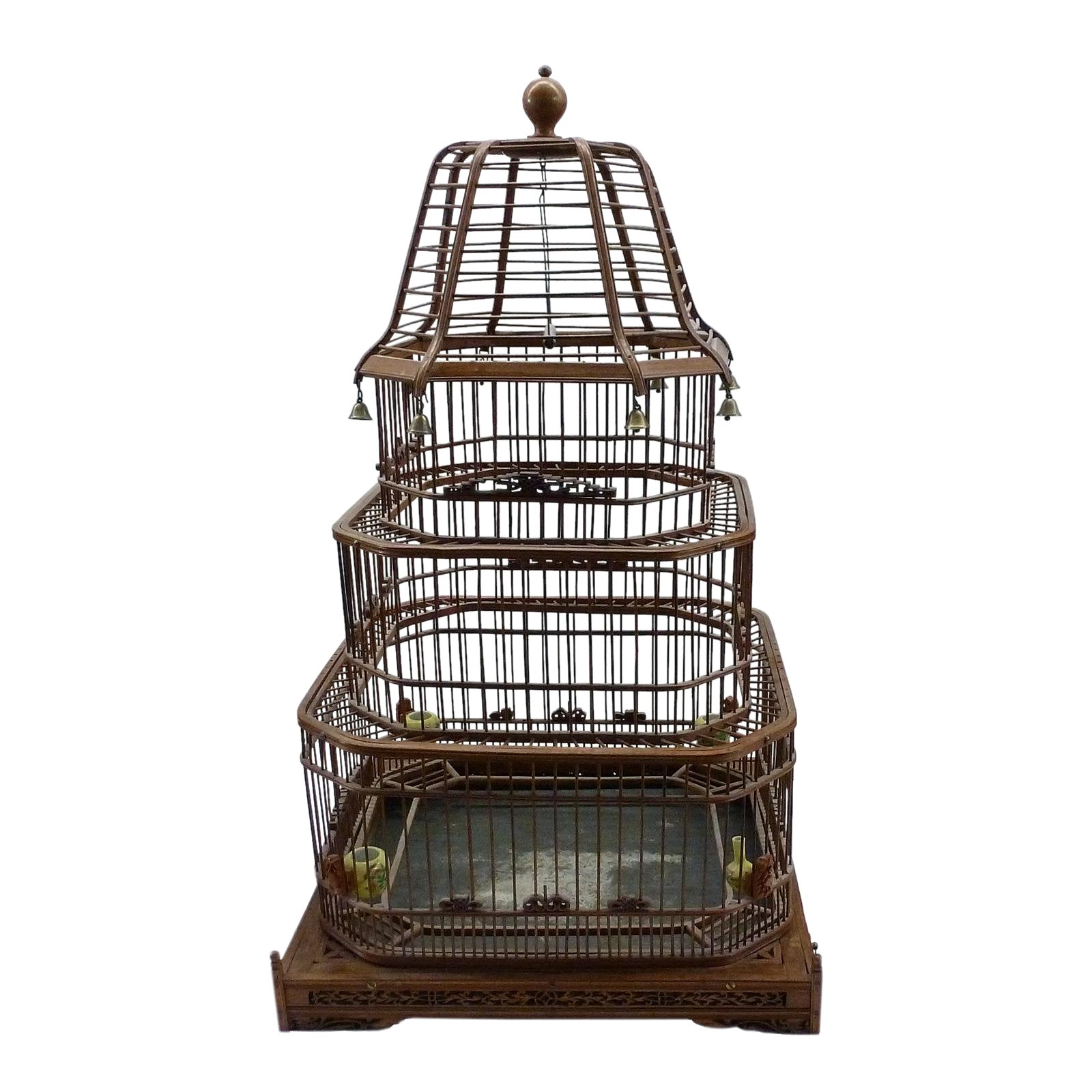 Detail Chinese Bamboo Bird Cage For Sale Nomer 26