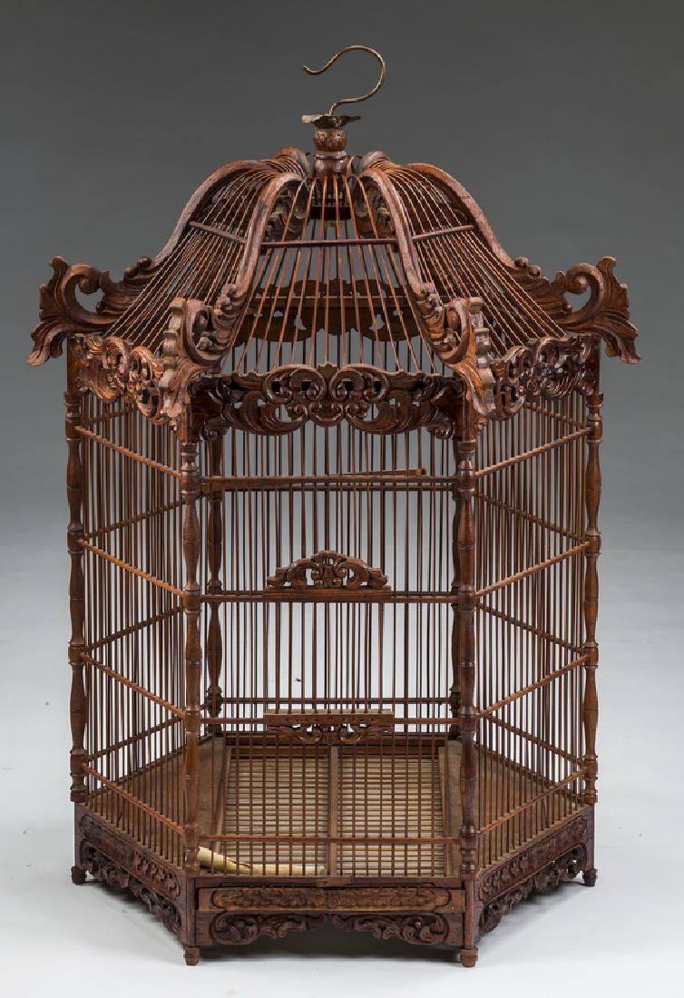 Detail Chinese Bamboo Bird Cage For Sale Nomer 4