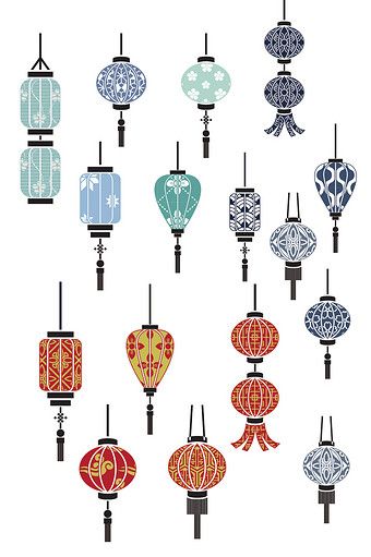 Detail Chinese Lantern Vector Free Download Nomer 21