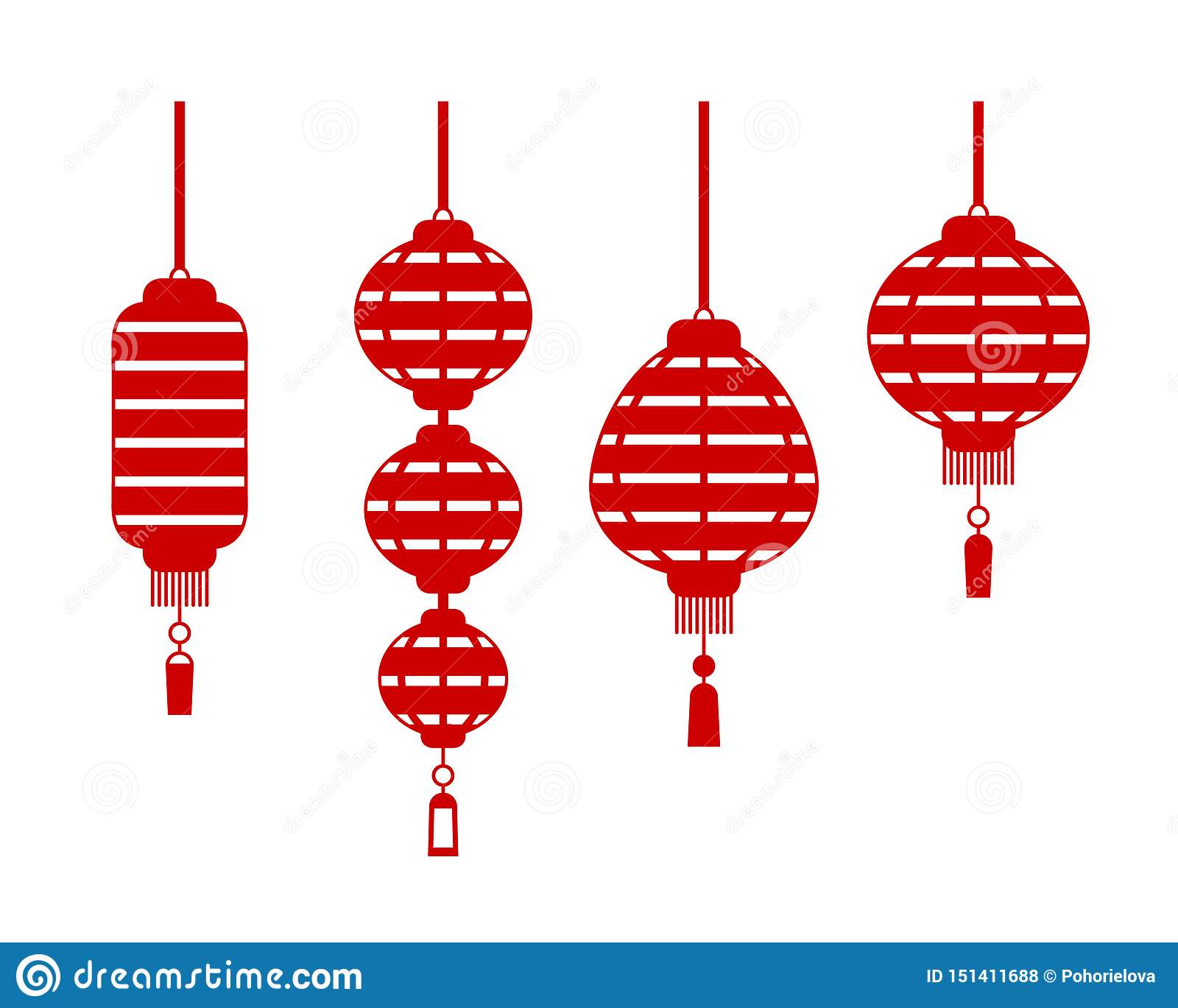 Detail Chinese Lantern Vector Free Download Nomer 47