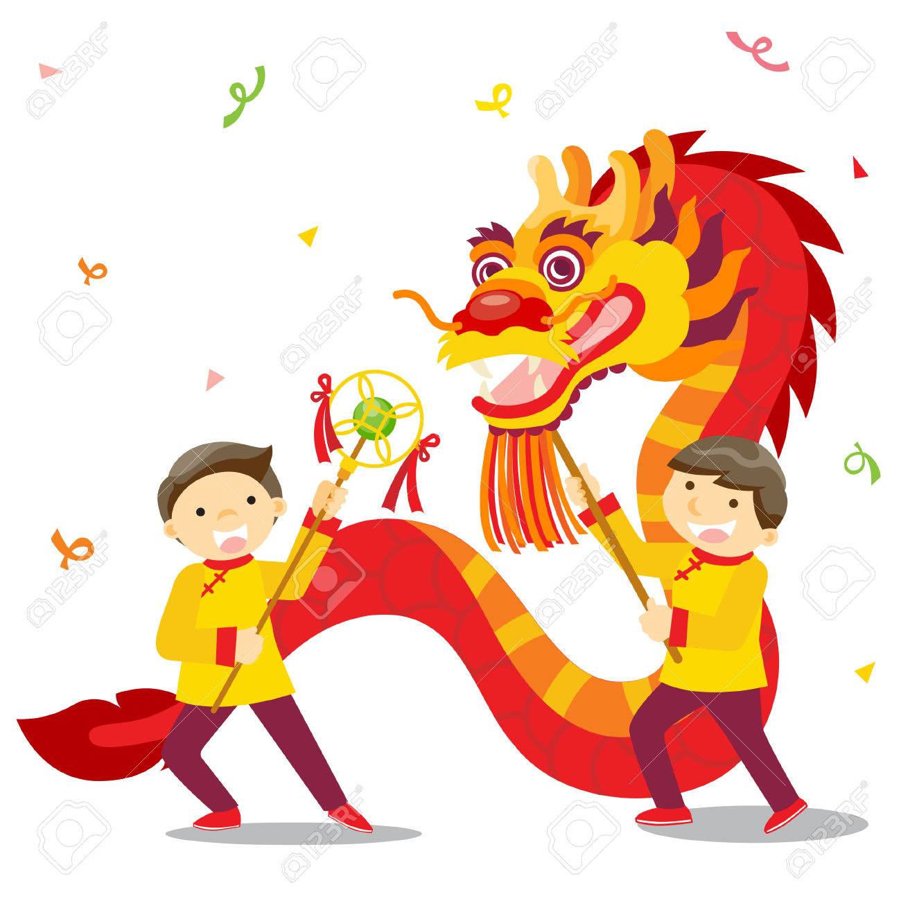 Detail Chinese New Year Dragon Clipart Nomer 8