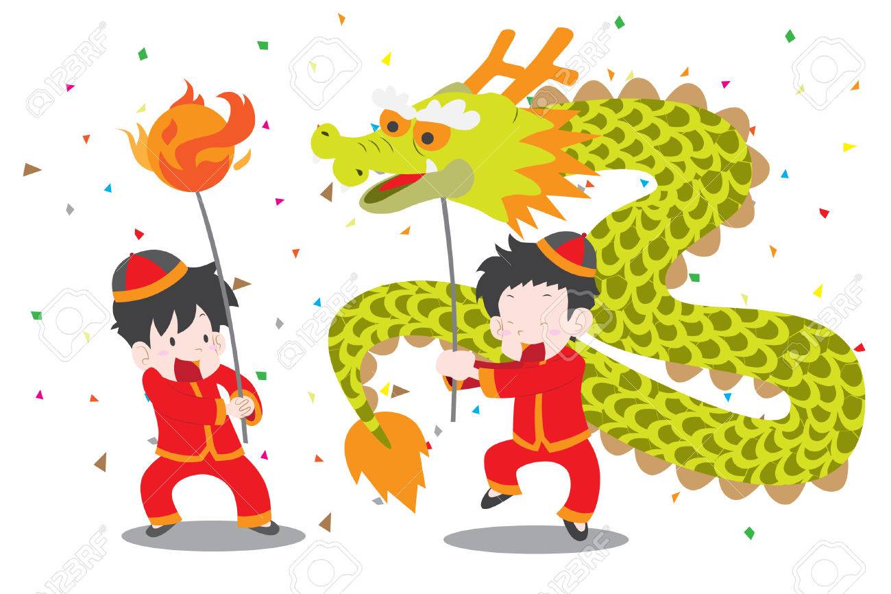 Detail Chinese New Year Dragon Clipart Nomer 37