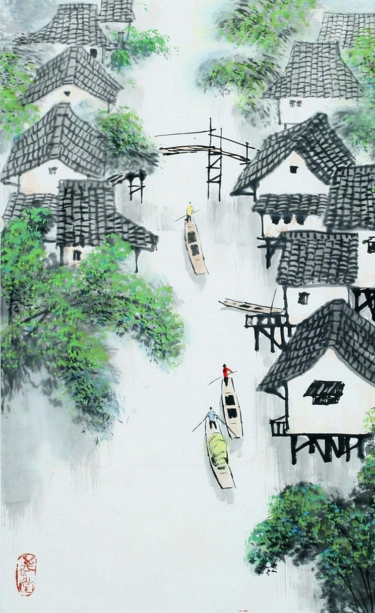 Detail Chinese Painting Wallpaper Nomer 11