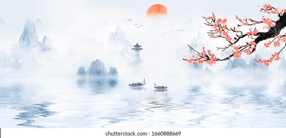 Detail Chinese Painting Wallpaper Nomer 27