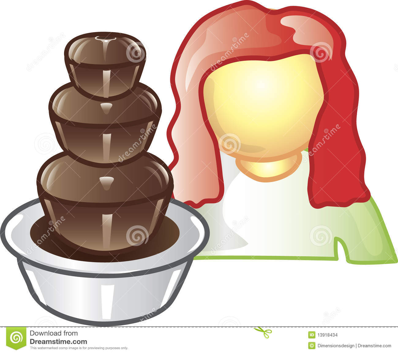 Detail Chocolate Fountain Clipart Nomer 50