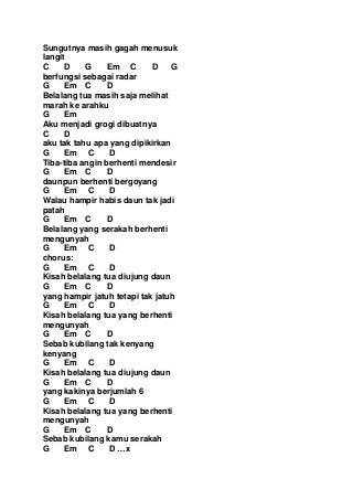 Detail Chord Belalang Tua Nomer 42