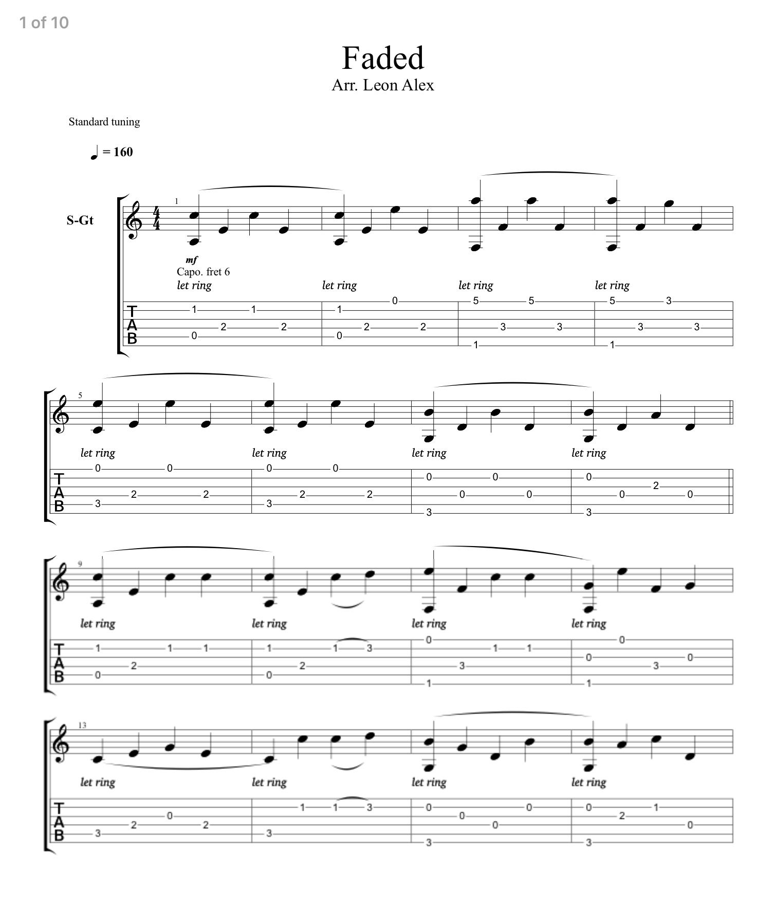 Detail Chord Gitar Alan Walker Faded Nomer 13