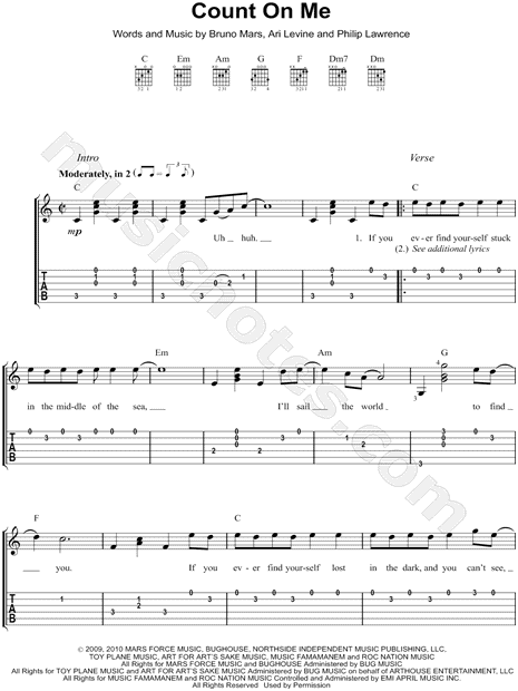 Detail Chord Gitar Count On Me Nomer 13