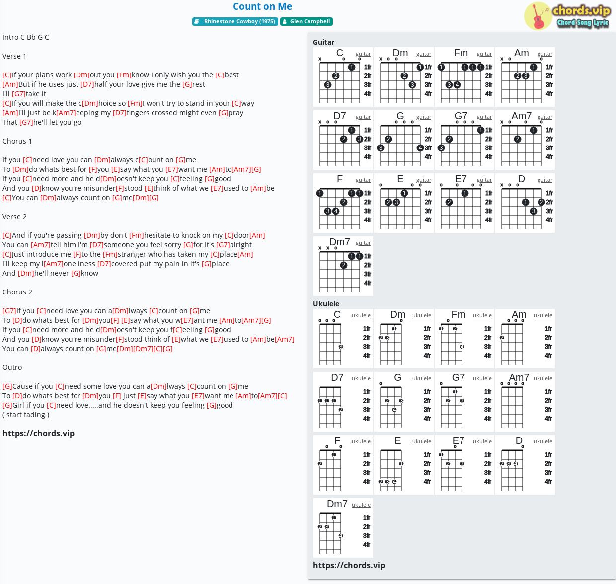 Detail Chord Gitar Count On Me Nomer 20