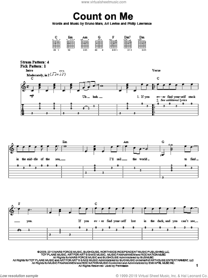 Detail Chord Gitar Count On Me Nomer 8