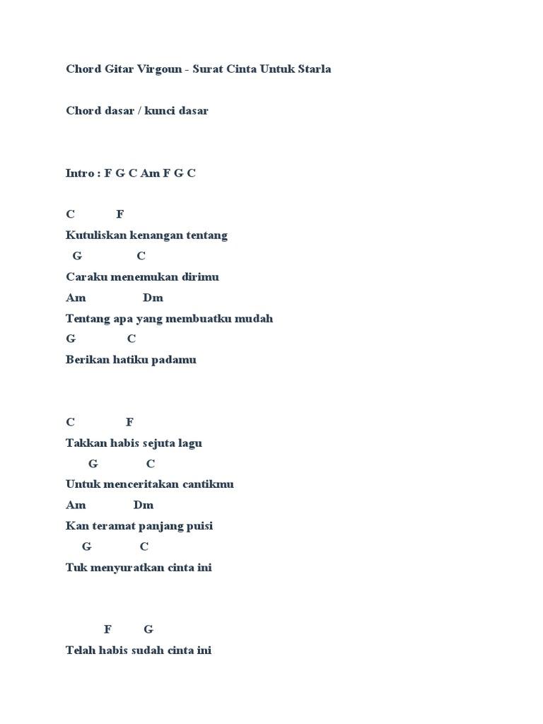 Detail Chord Gitar Surat Cinta Starla Nomer 18