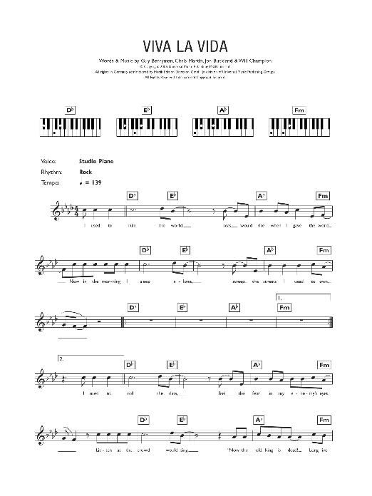 Detail Chord Gitar Viva La Vida Nomer 11