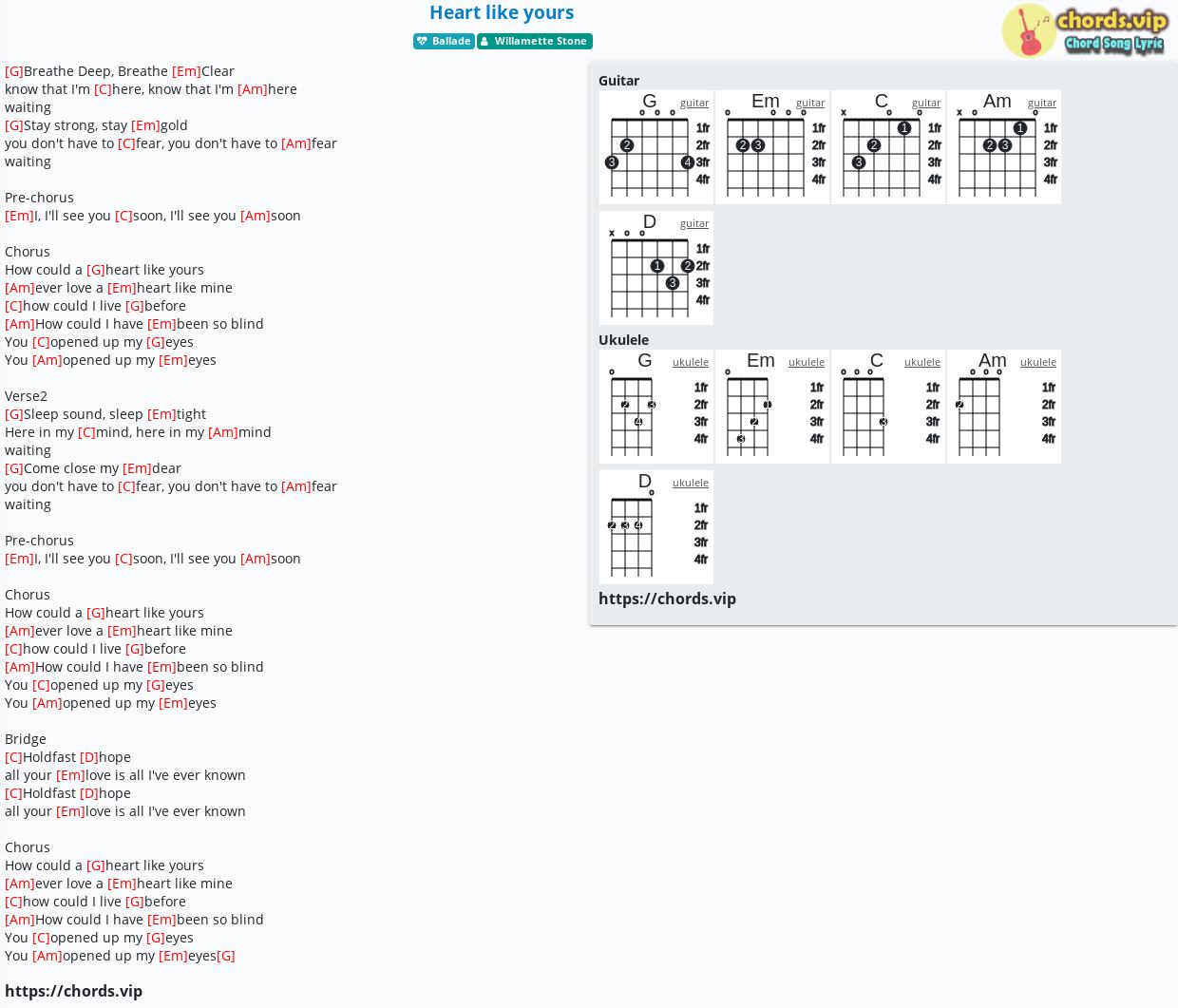 Detail Chord Like A Stone Nomer 29