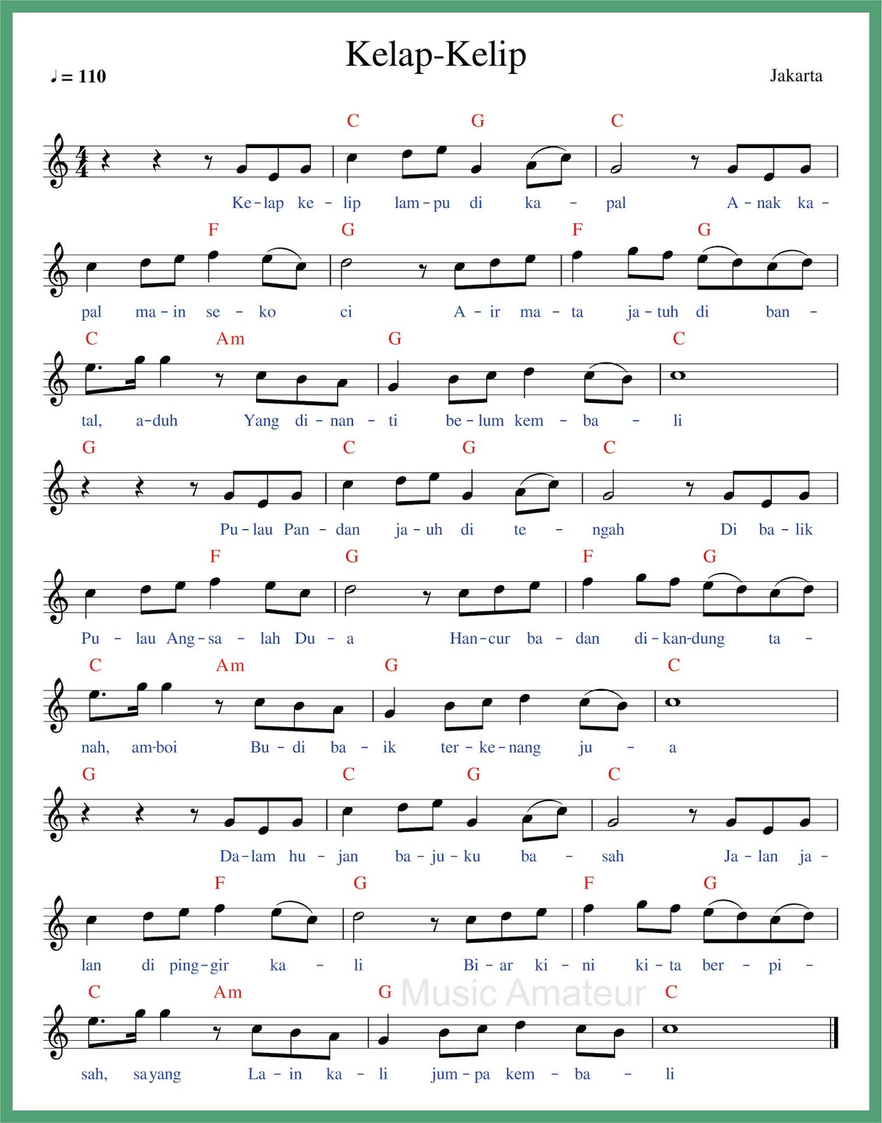Detail Chord Ondel Ondel Nomer 15