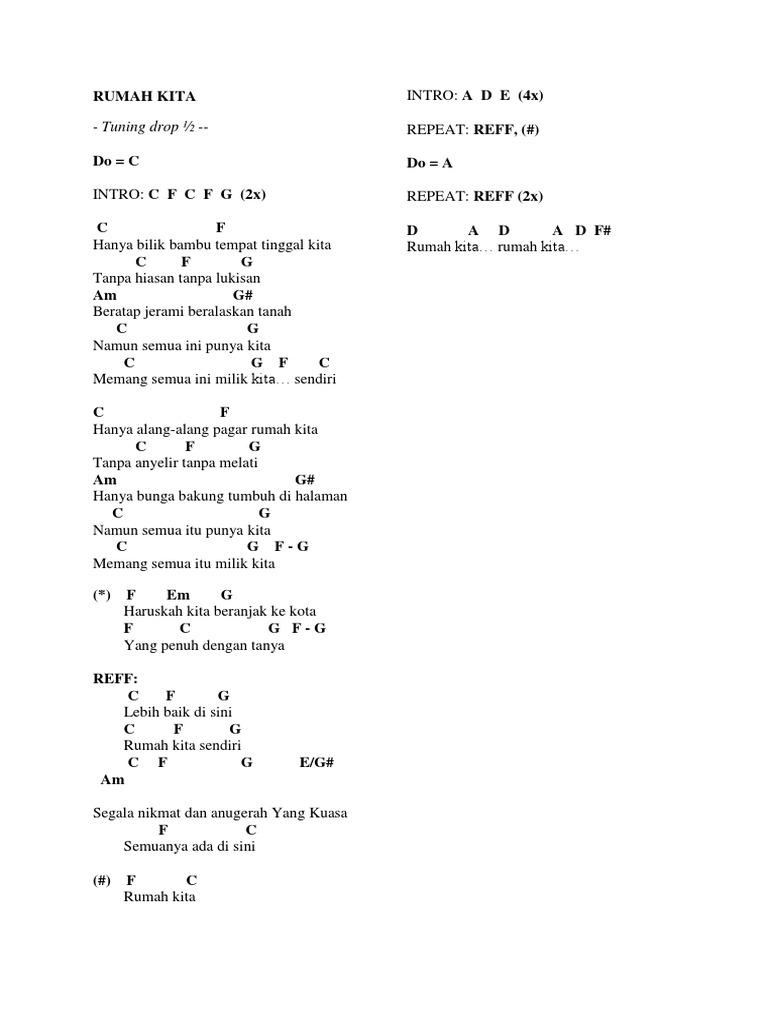 Detail Chord Rumah Kita Nomer 7