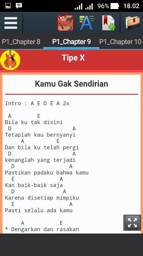 Detail Chord Tipe X Lagi Lagi Sendiri Nomer 12