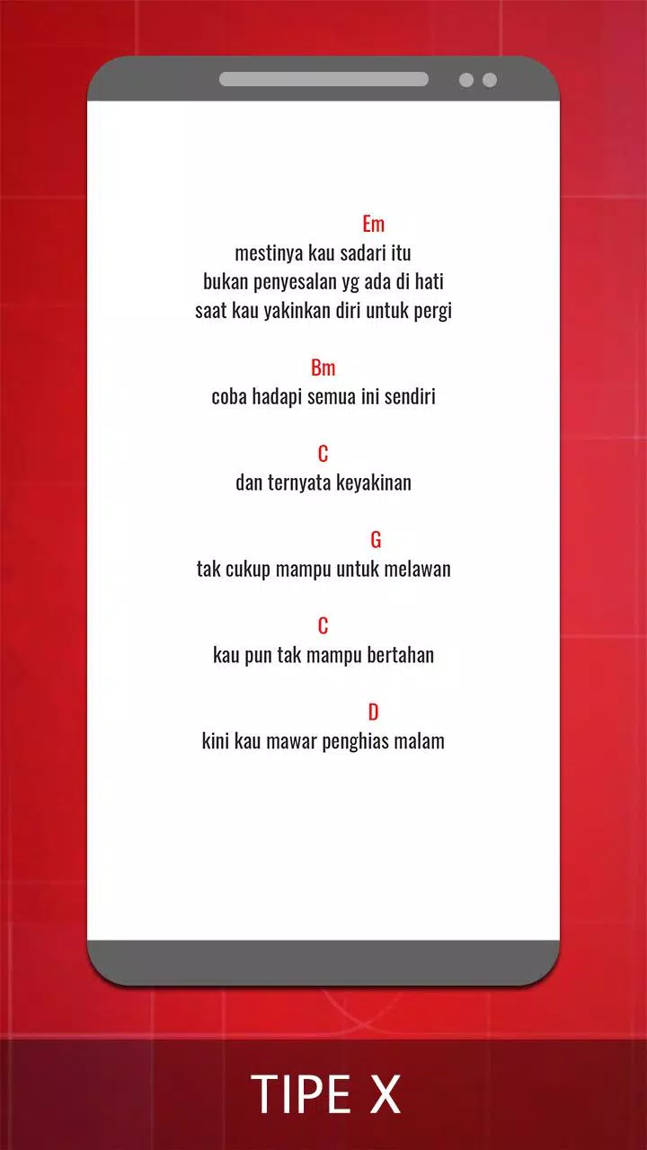 Detail Chord Tipe X Sakit Hati Nomer 13