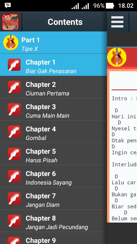 Detail Chord Tipe X Sakit Hati Nomer 31