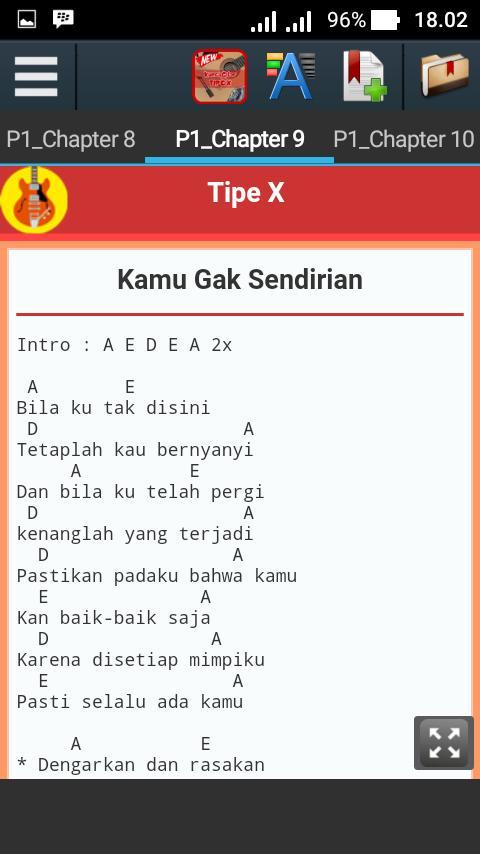Detail Chord Tipe X Sakit Hati Nomer 4