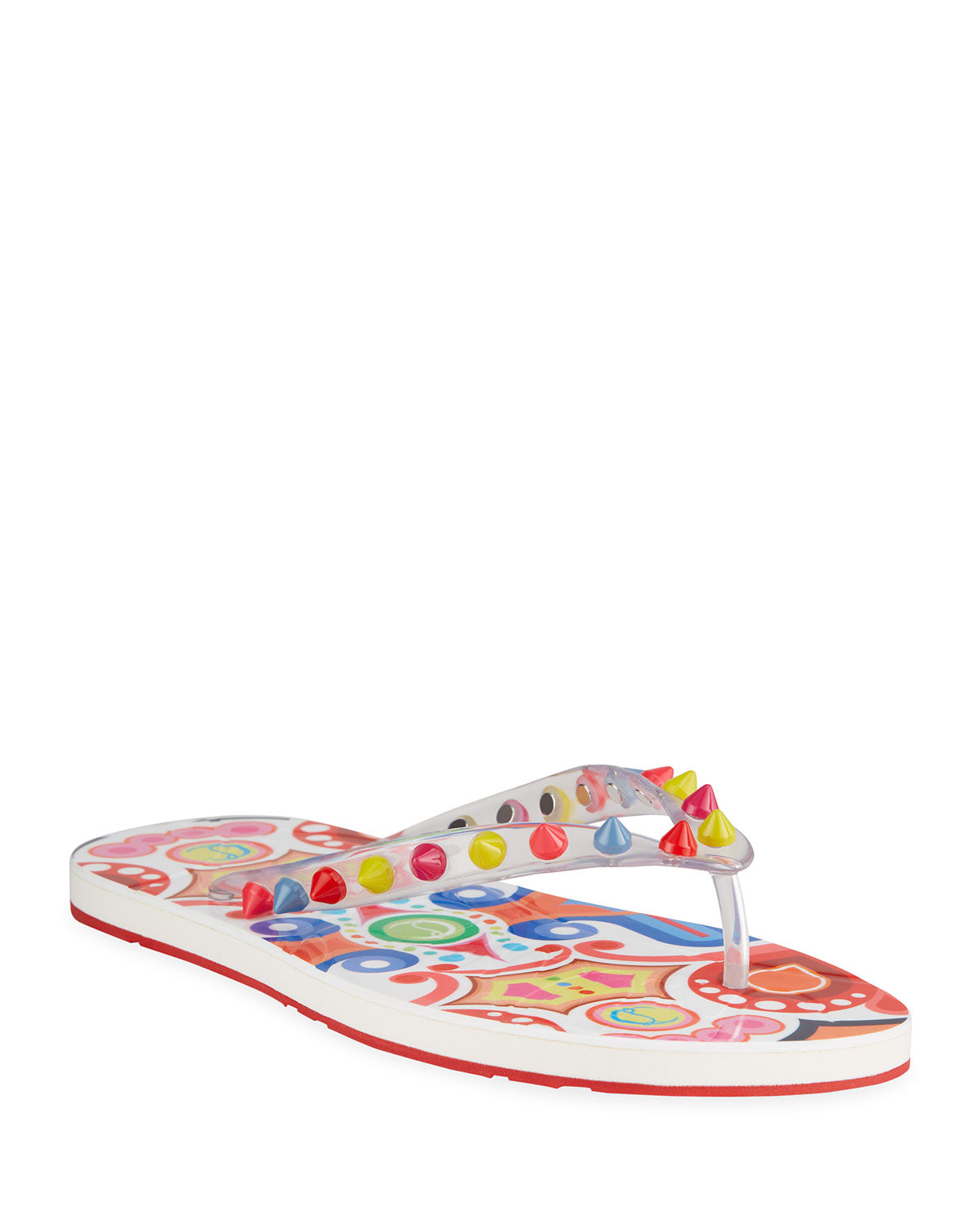 Detail Christian Louboutin White Flip Flops Nomer 21