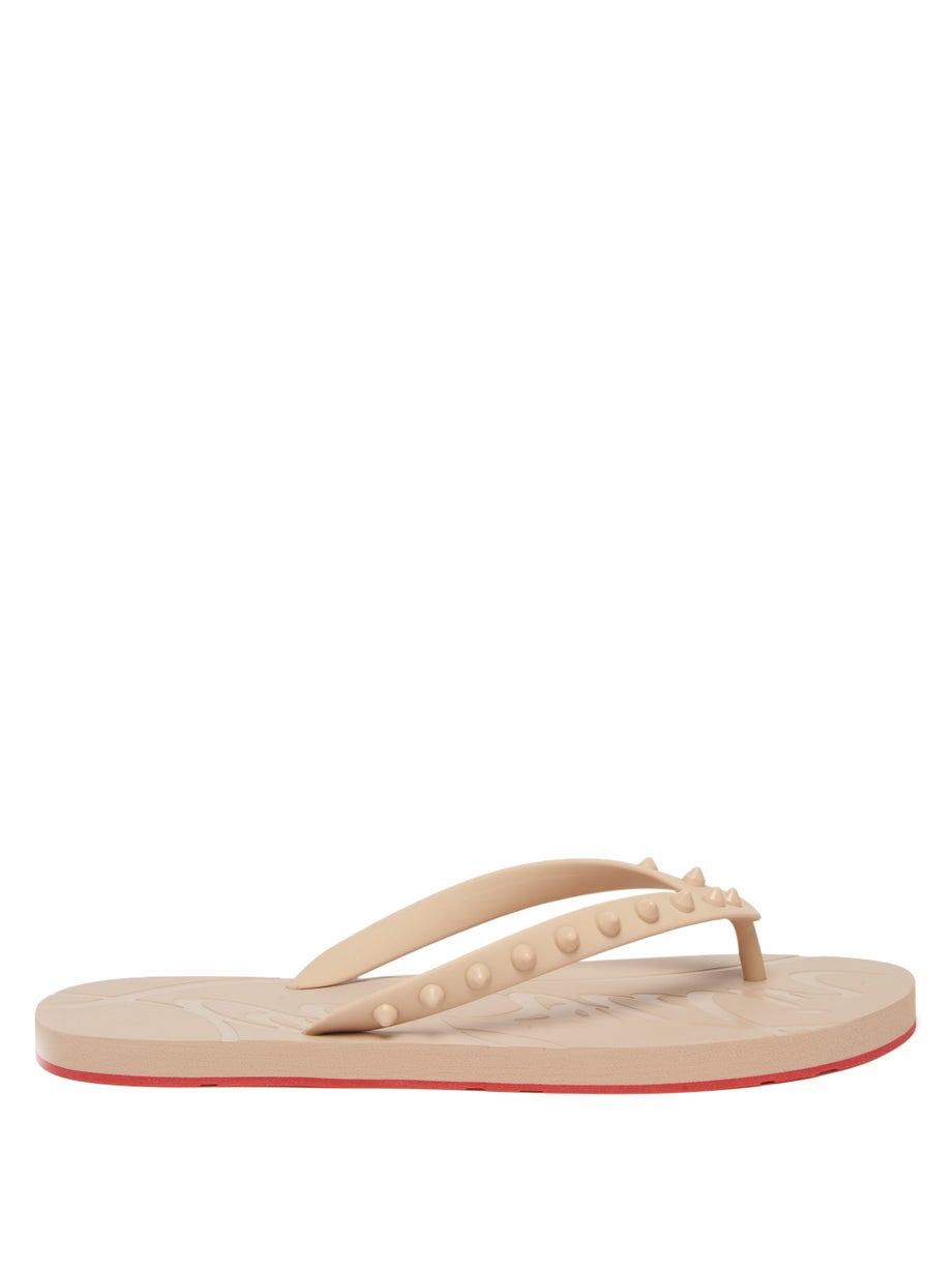 Detail Christian Louboutin White Flip Flops Nomer 9