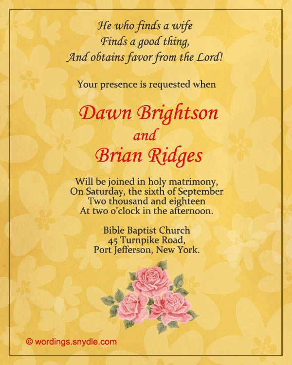 Christian Wedding Invitation Card Quotes - KibrisPDR