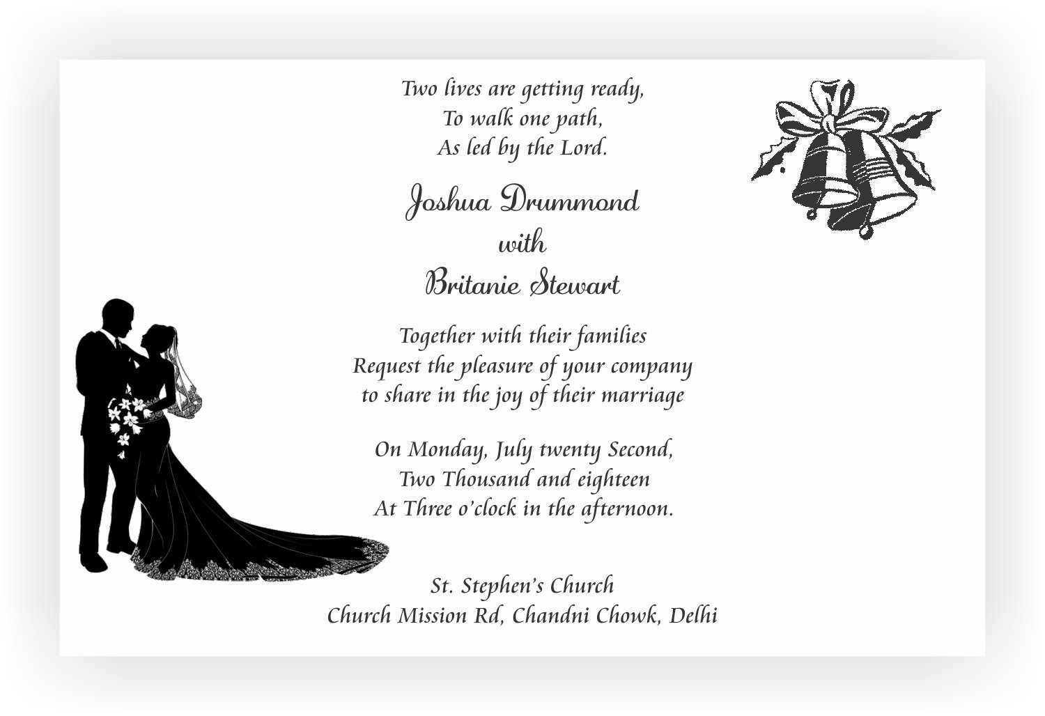 Detail Christian Wedding Invitation Card Quotes Nomer 30