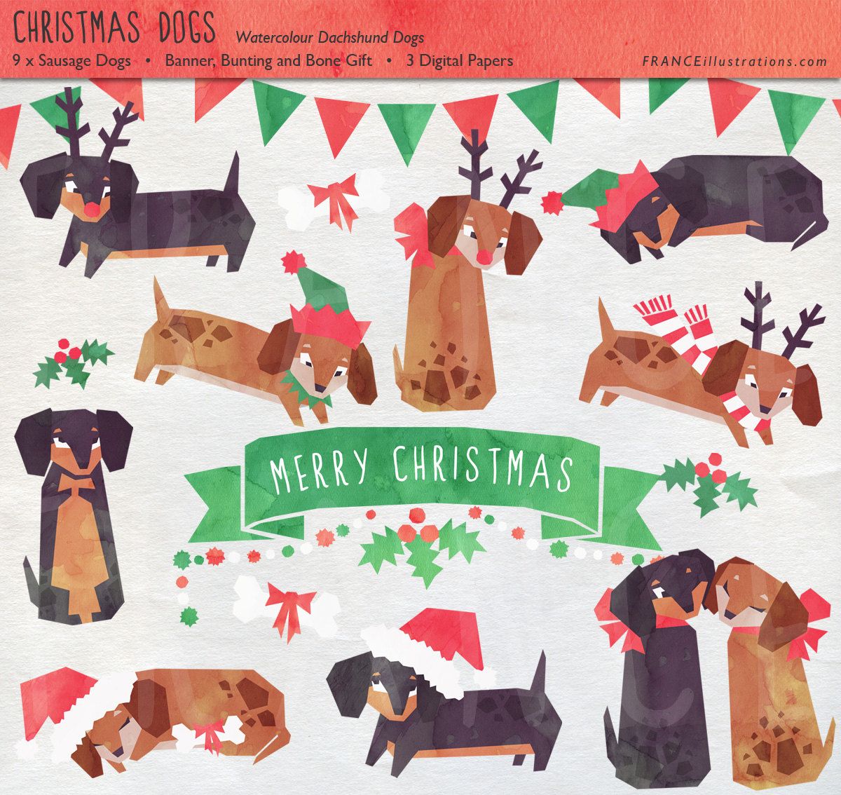 Detail Christmas Dachshund Clipart Nomer 15