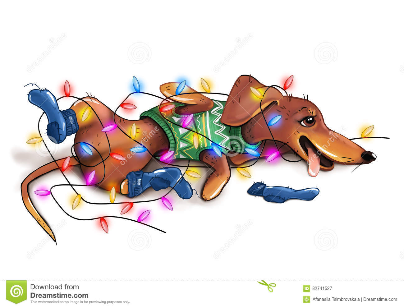 Detail Christmas Dachshund Clipart Nomer 4