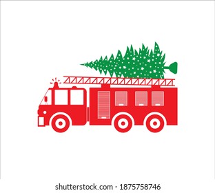 Detail Christmas Fire Truck Clipart Nomer 5