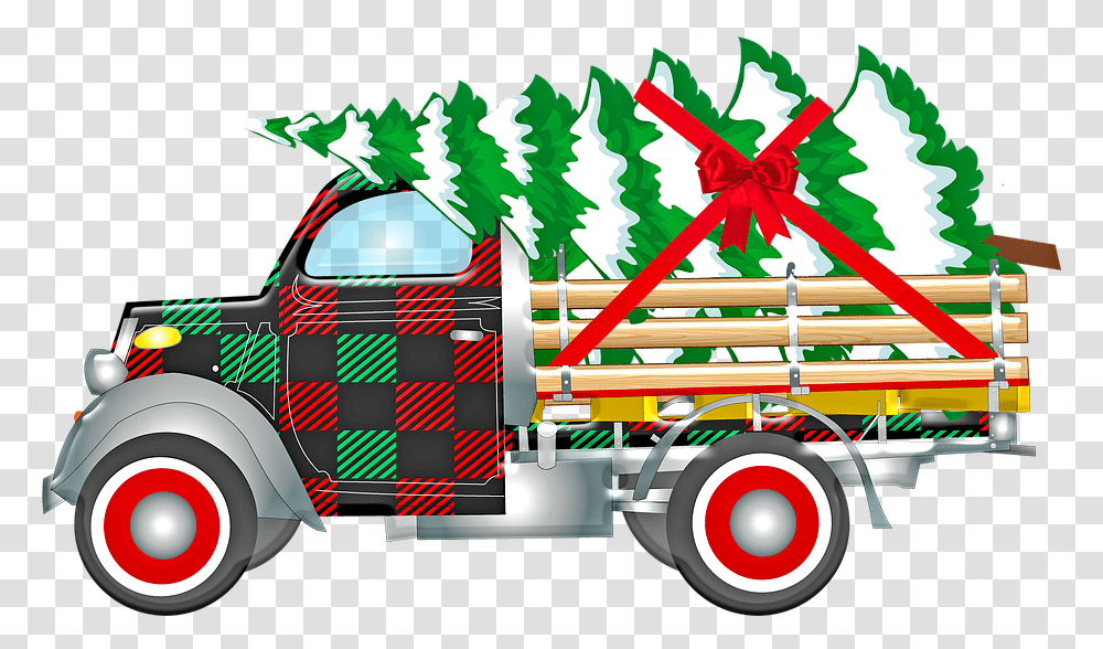 Detail Christmas Fire Truck Clipart Nomer 43