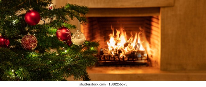 Detail Christmas Fireplace Desktop Background Nomer 29