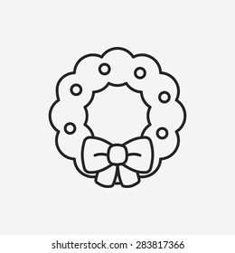 Detail Christmas Garland Clipart Black And White Nomer 16