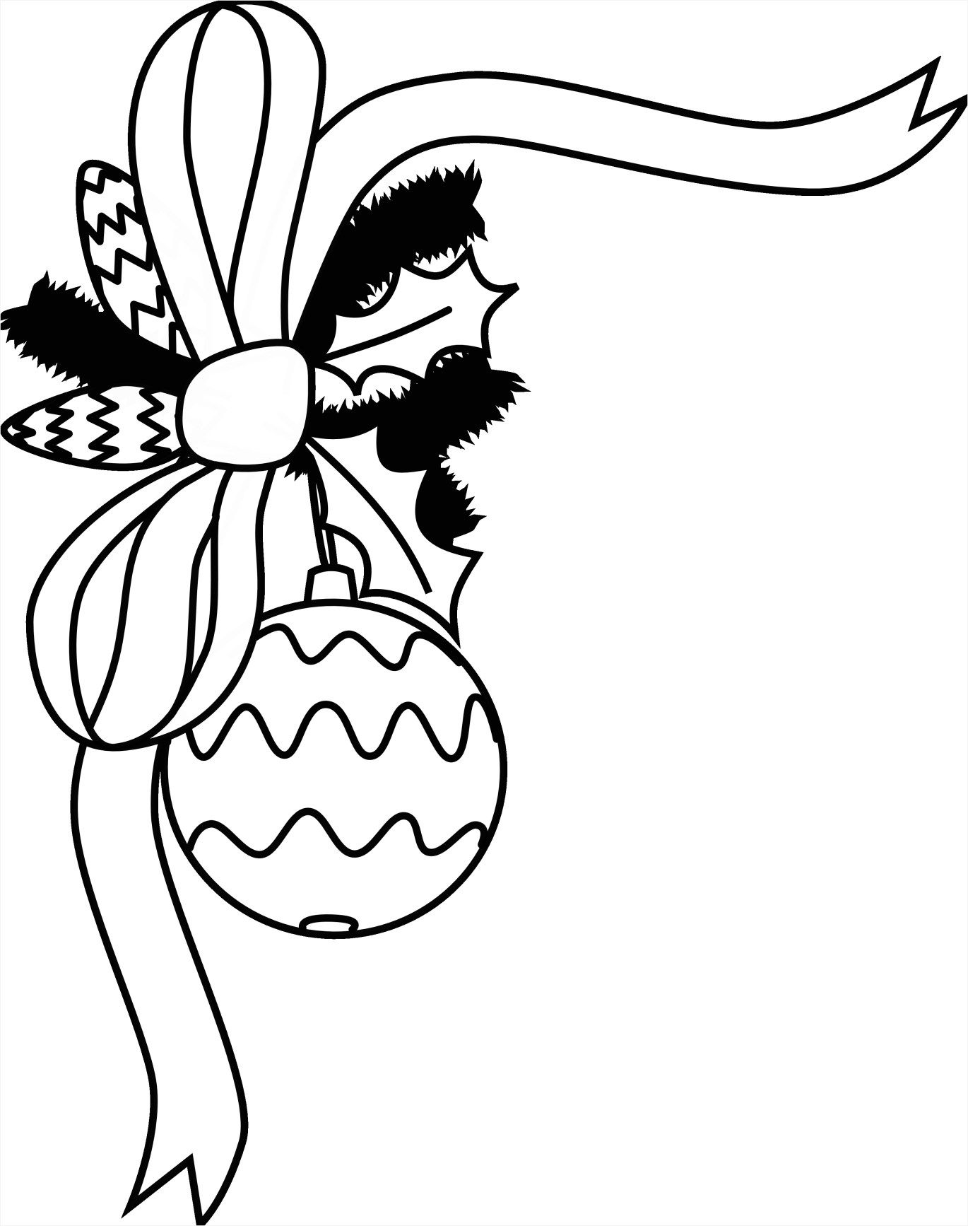 Detail Christmas Garland Clipart Black And White Nomer 9
