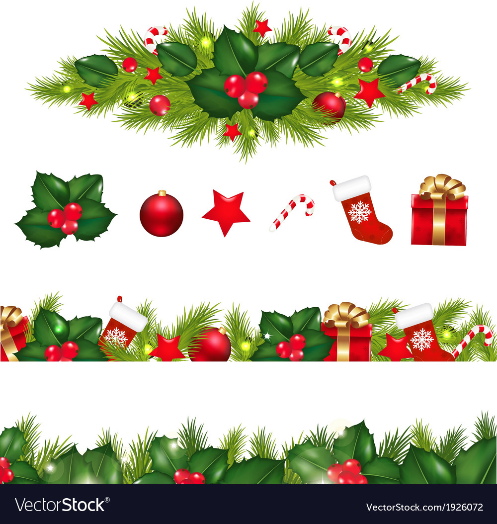 Detail Christmas Garland Vector Free Nomer 24