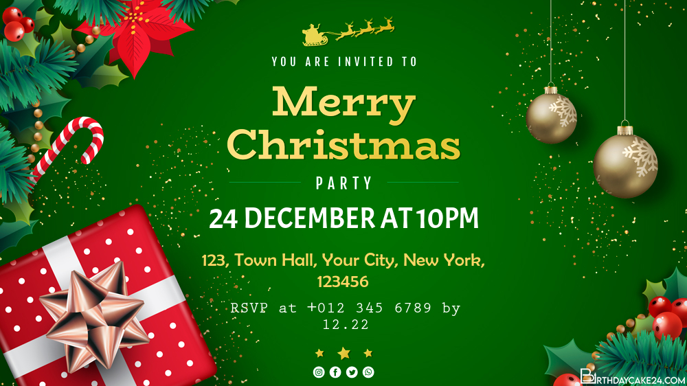 Detail Christmas Invitation Background Nomer 25