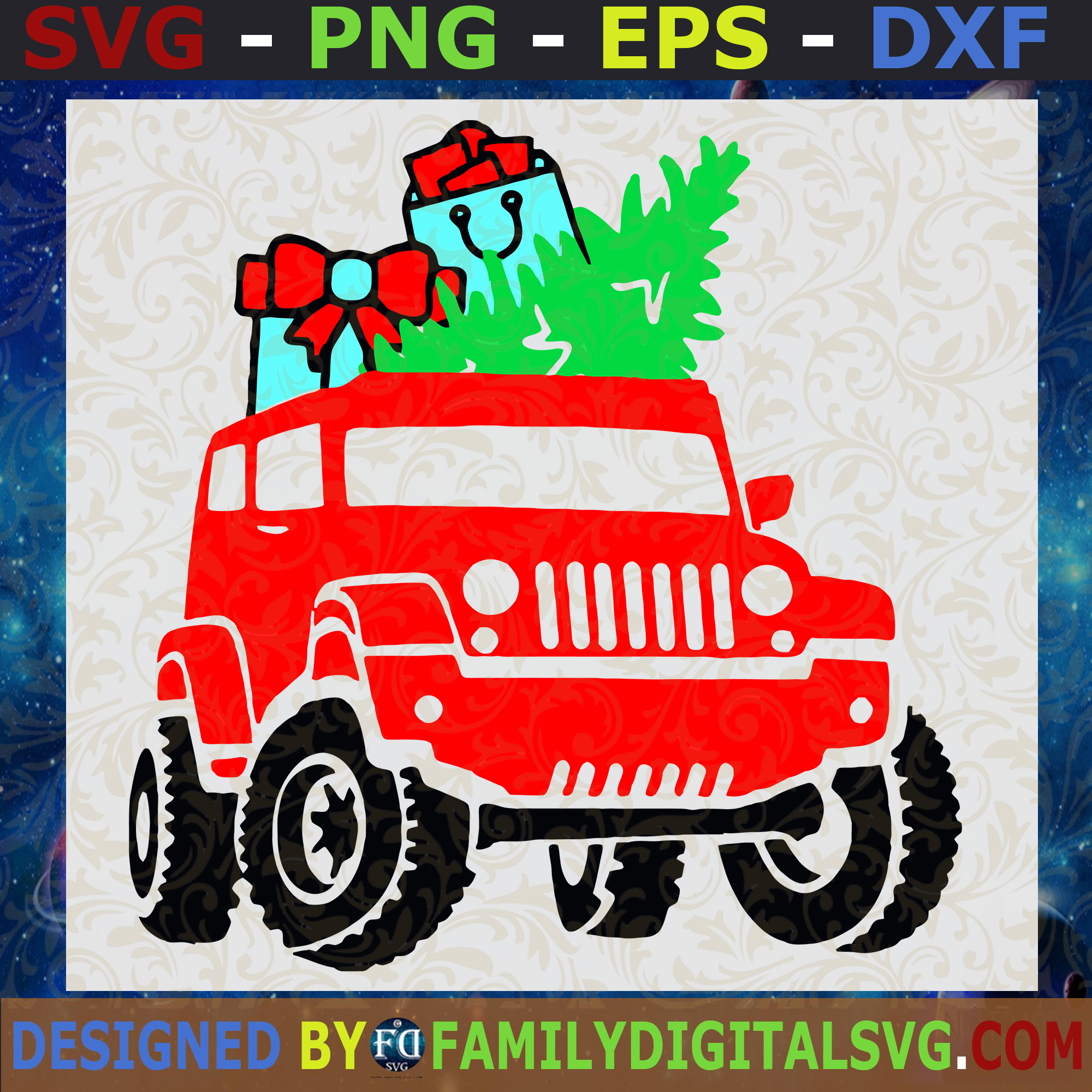 Detail Christmas Jeep Clipart Nomer 56