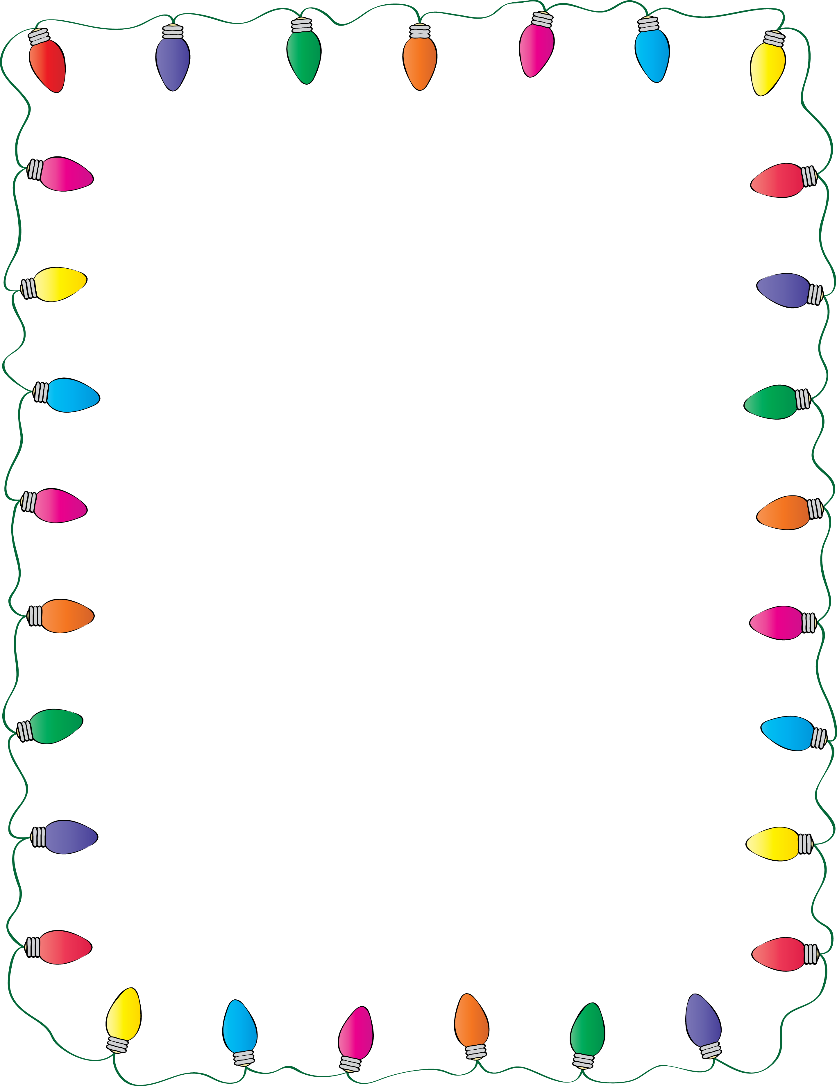 Detail Christmas Lights Border Clipart Nomer 4