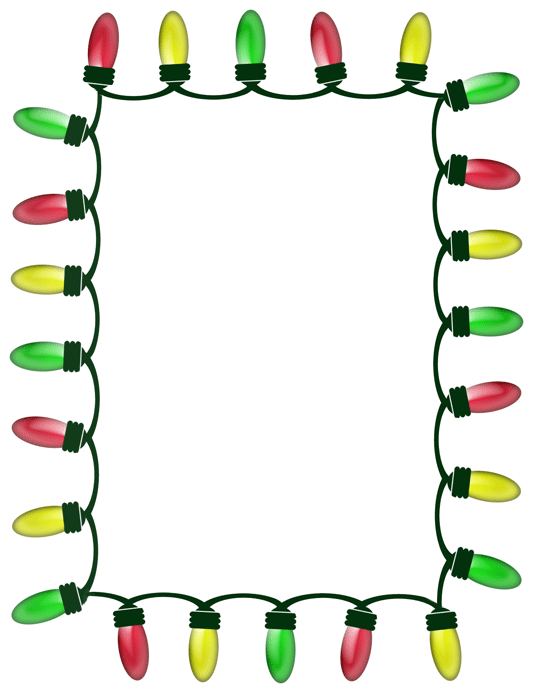 Detail Christmas Lights Border Clipart Nomer 37