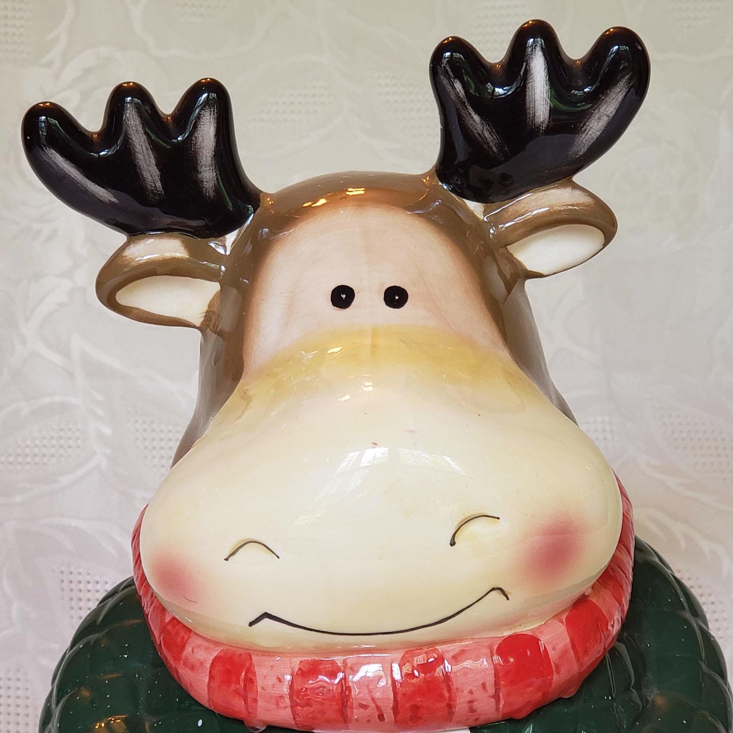 Detail Christmas Moose Cookie Jar Nomer 18