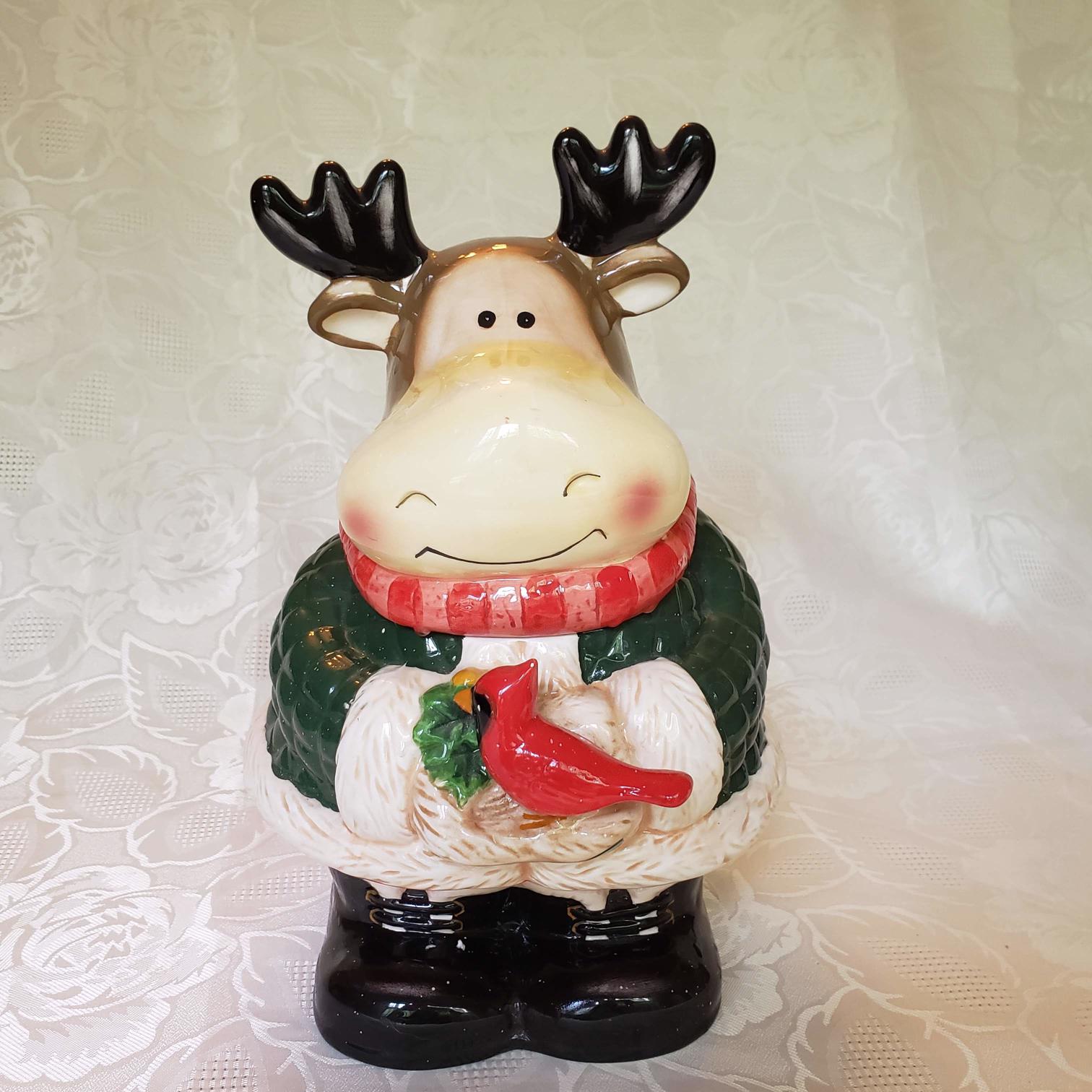 Detail Christmas Moose Cookie Jar Nomer 7