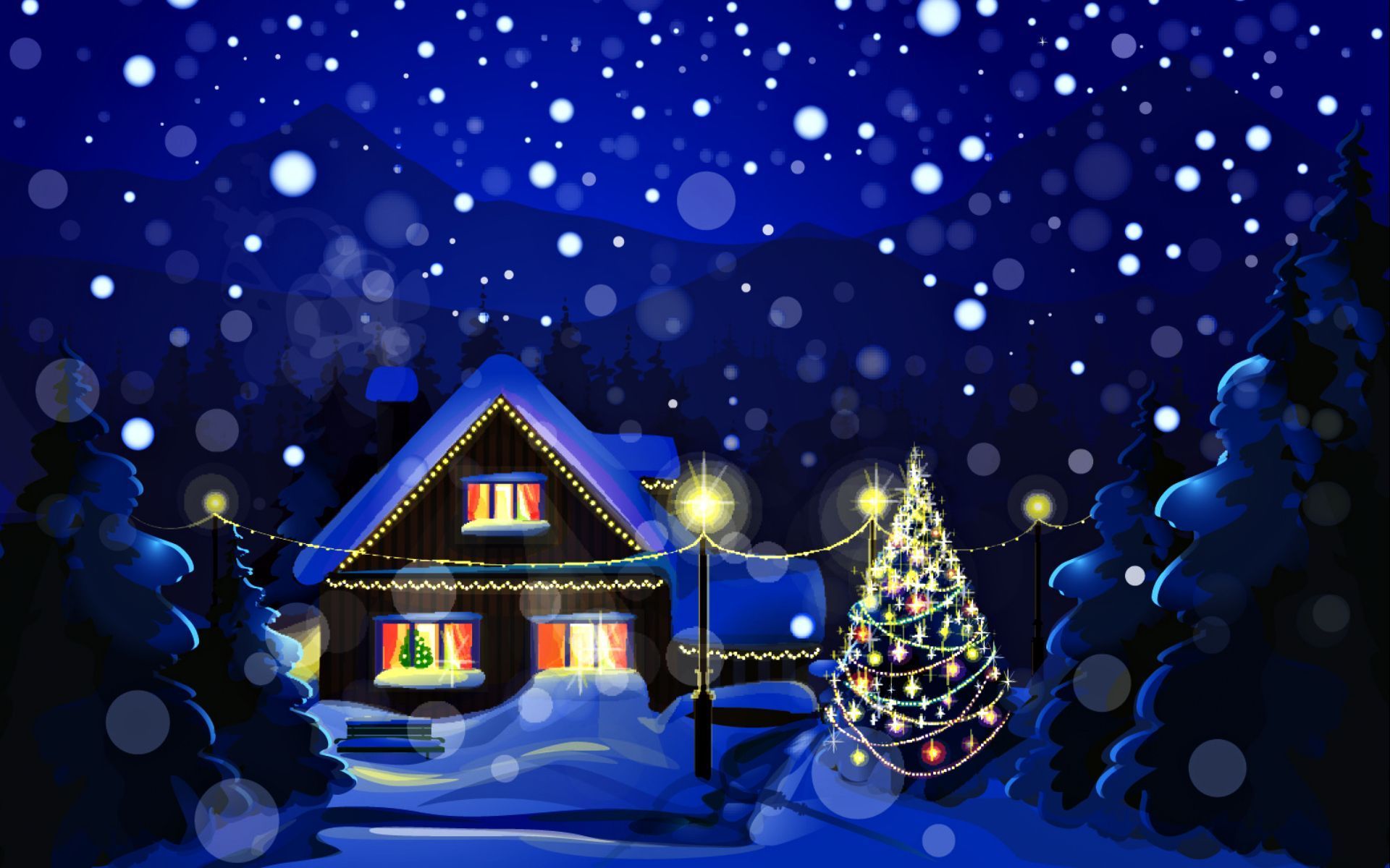 Detail Christmas Night Background Nomer 37