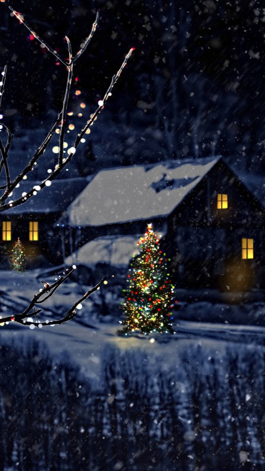 Detail Christmas Night Wallpaper Nomer 29