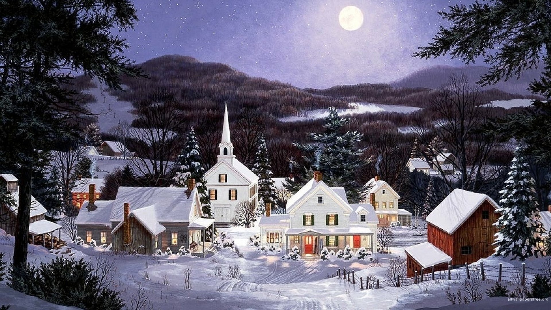 Detail Christmas Night Wallpaper Nomer 43