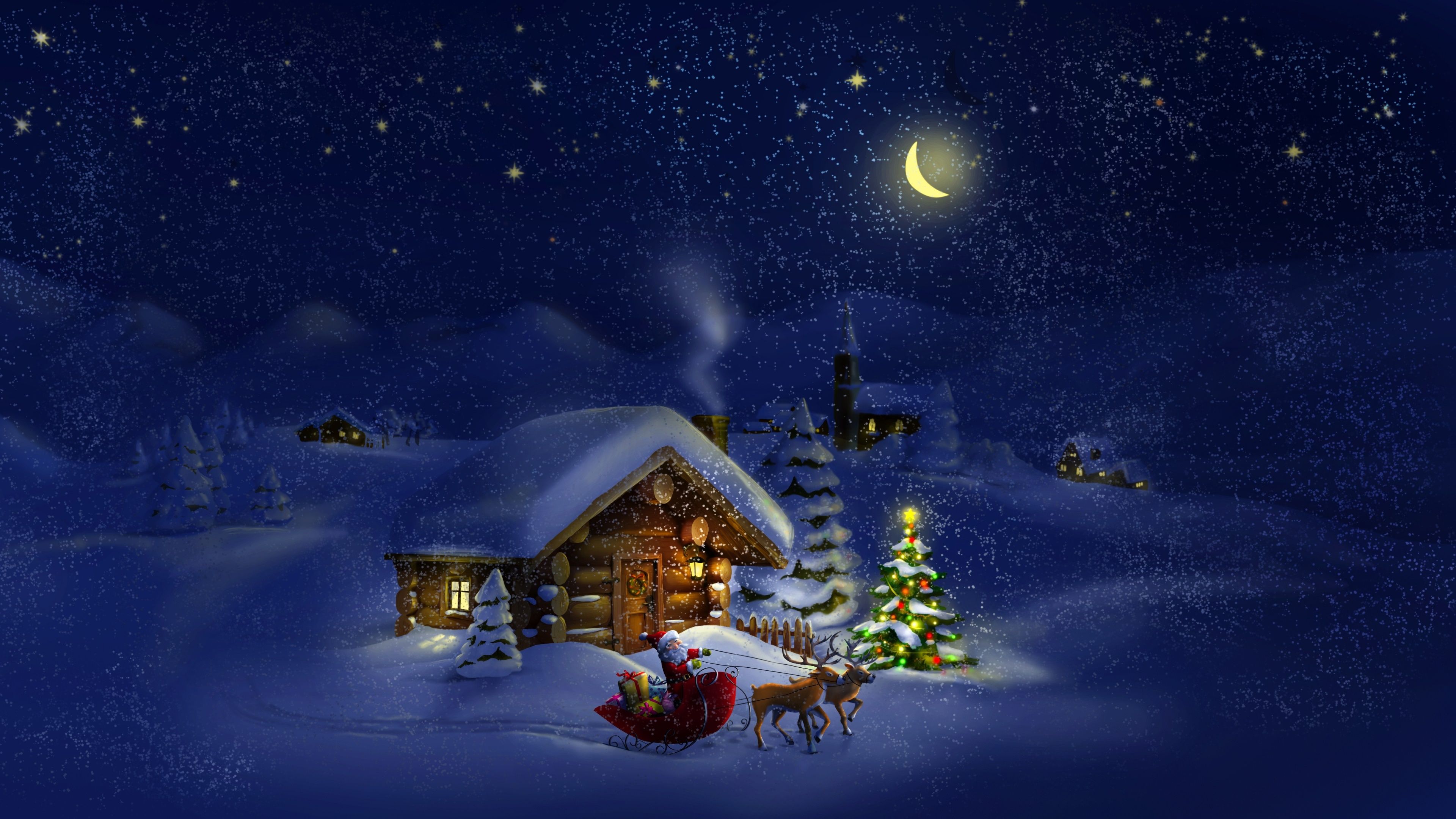 Detail Christmas Night Wallpaper Nomer 8