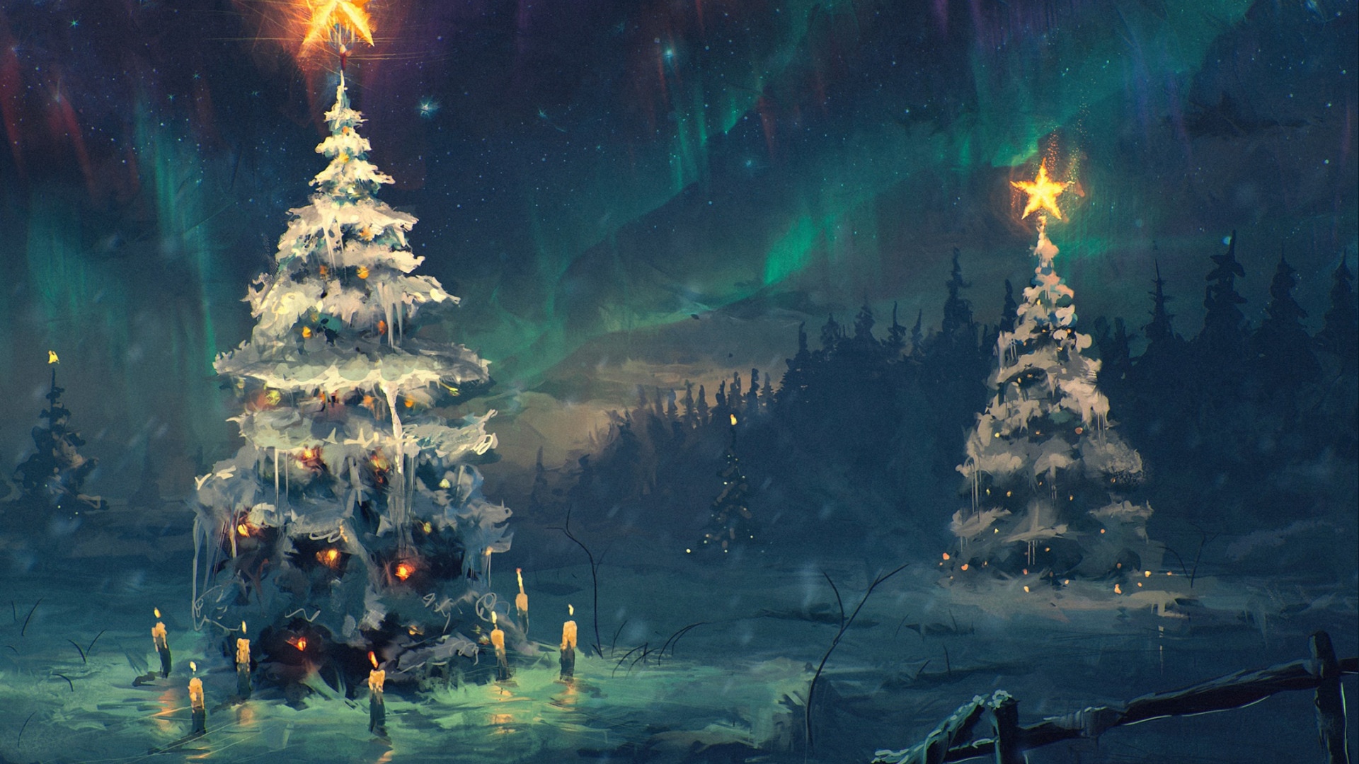 Detail Christmas Night Wallpaper Nomer 10