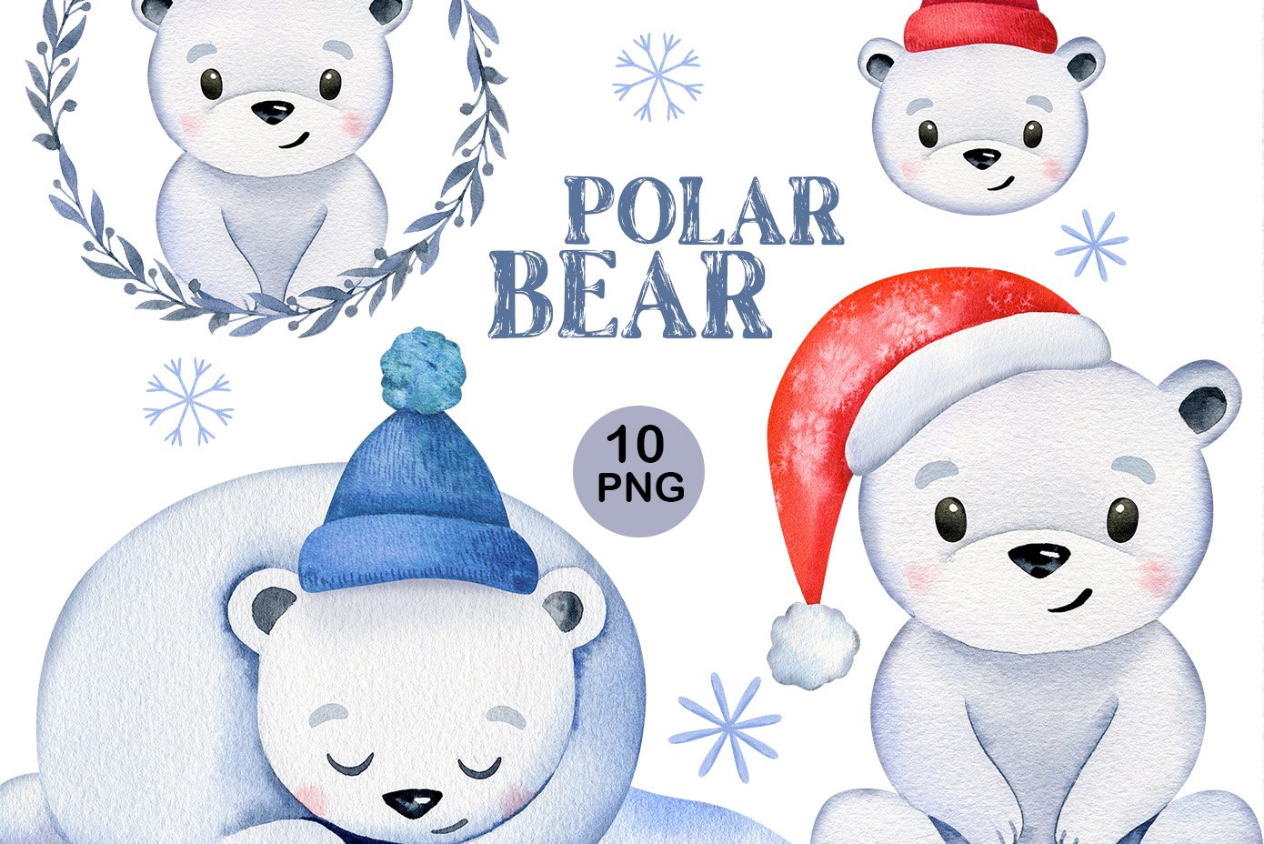 Download Christmas Polar Bear Clipart Nomer 10