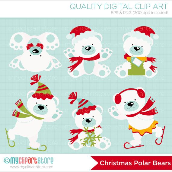 Detail Christmas Polar Bear Clipart Nomer 11