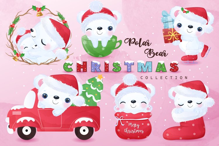 Detail Christmas Polar Bear Clipart Nomer 26